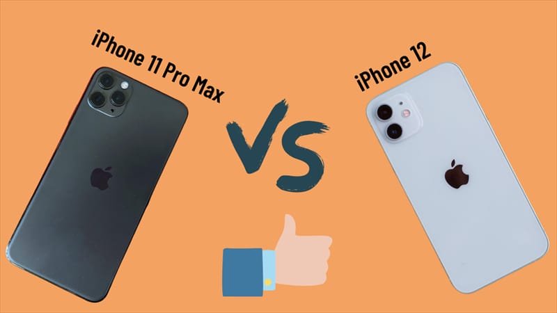 compare iPhone 11 pro max and 12